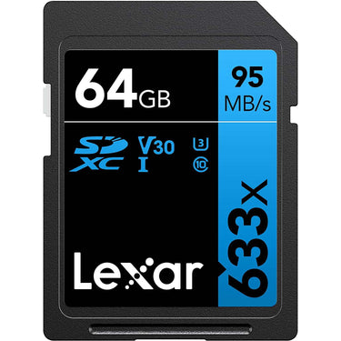 Lexar Professional 633x 64GB USH-1 Class 10 SDXC Memory Card 2 Pack