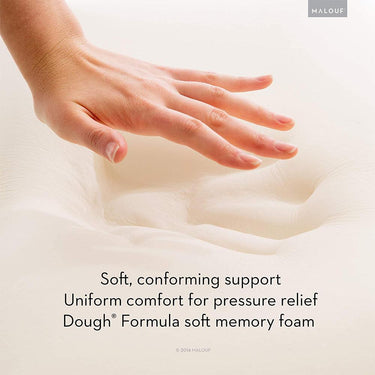 Malouf Z Travel Dough Memory Foam Pillow w/ Removable Bamboo Velour Cover 2 Pack