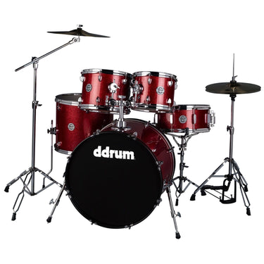 DDRUM D2 5-piece Complete Drum Kit with Throne, Red Sparkle - D2 522 RSP