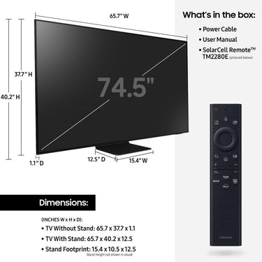 Samsung QN75QN90BA 75 inch Class Neo QLED 4K Smart TV (2022)