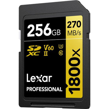 Lexar Professional 1800x SDXC UHS-II Card GOLD Series 256GB - (2-Pack)