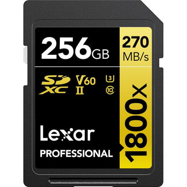 Lexar Professional 1800x SDXC UHS-II Card GOLD Series 256GB - (3-Pack)