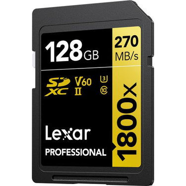 Lexar Professional 1800x SDXC UHS-II Card GOLD Series 128GB - (3-Pack)