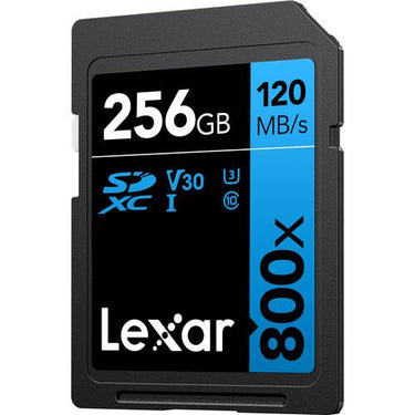 Lexar 256GB High-Performance 800x UHS-I SDHC Memory Card BLUE Series - (3-Pack)