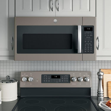 GE 1.9 Cu. Ft. Over-the-Range Sensor Microwave Oven Slate with 2 Year Warranty