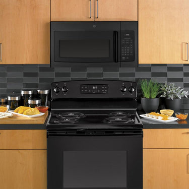 GE 1.6 Cu. Ft. Over-the-Range Microwave Oven Black with 2 Year Extended Warranty