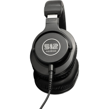 512 Audio Over-Ear Studio Monitor Headphones for Recording with Warranty Bundle