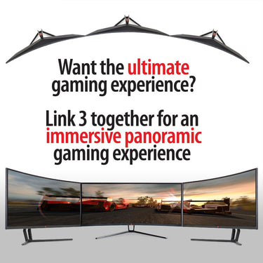 Deco Gear 35" Curved Ultrawide LED Gaming Monitor Full HD Display Refurbished