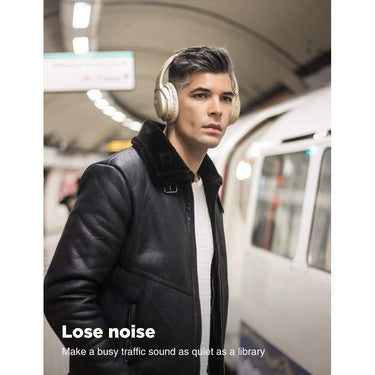 Cowin E7 Active Noise Cancelling Bluetooth Over-Ear Headphones, Gold - Open Box