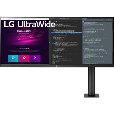LG 34" 21:9 UltraWide QHD 3440x1440 Ergo IPS HDR Monitor 34WN780-B - Refurbished