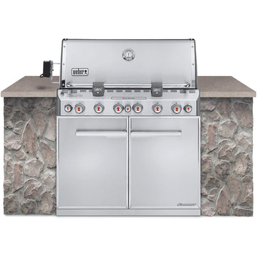 Weber Summit S-660 Built-In Grill with Rotisserie and Smoker, Liquid Propane - 7360001