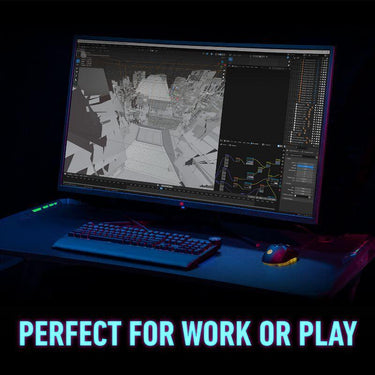 Deco Gear 39" Curved Gaming Monitor, 2560x1440, 165 Hz Bundle with Desk and Keyboard