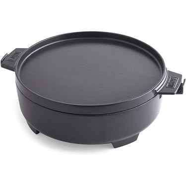 Weber 7.25 quarts Dutch Oven Duo Cast Iron Black with Deco BBQ Tool Set