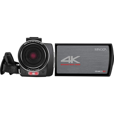 Minolta 4K Ultra HD 30 Mega Pixels Night Vision Digital Camcorder Black Open Box