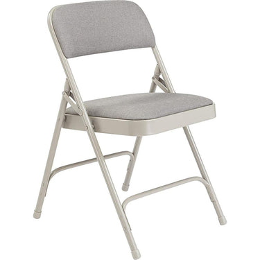 National Public Seating 2200 Series Fabric Upholstered Folding Chair (Pack of 4), Greystone - Open Box