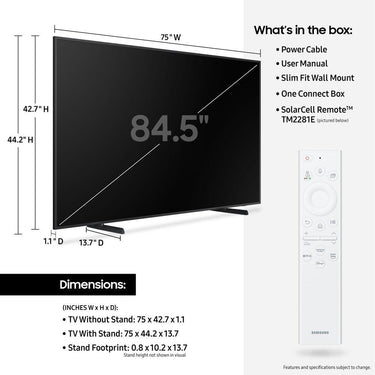 Samsung QN85LS03BA 85 inch The Frame QLED 4K UHD Quantum HDR Smart TV (2022)