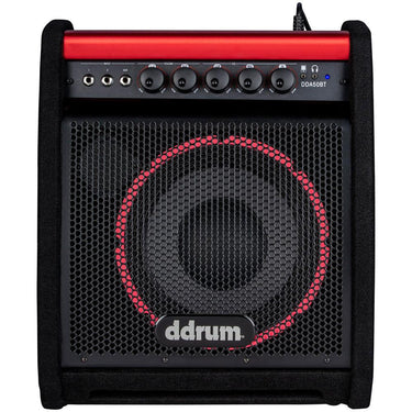 DDRUM Complete Electronic Drum Set w/ Mesh Drum Heads Black/Red+Equipment Bundle