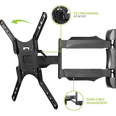 Kanto M300 Full Motion TV Wall Mount for 26" to 55" Screens, Black