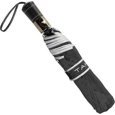 Tahari T4581 Collapsible Travel Umbrella, Black/White