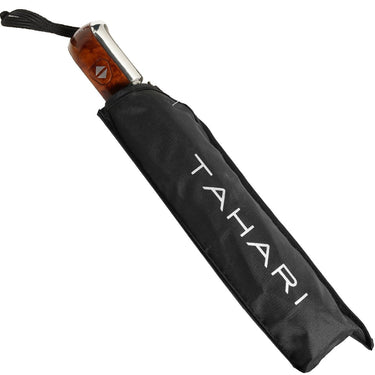 Tahari T4701 Collapsible Travel Umbrella with Tortoise Shell Handle, Black