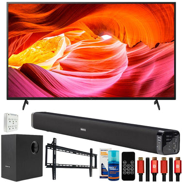 Sony 55" BRAVIA X75K 4K HDR UHD Smart TV 2022 with Deco Gear Home Theater Bundle