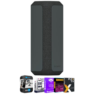 Sony SRSXE300 Portable Bluetooth Wireless Speaker, Black w/ Extended Warranty Bundle