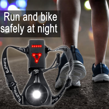 Deco Essentials Wearable Commuter Front and Rear Safety Light, Adjustable Comfort Strap