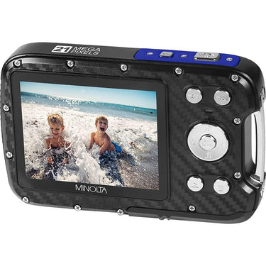 Minolta 21MP Full HD 2.8" Touch LCD Screen Waterproof Digital Camera Open Box