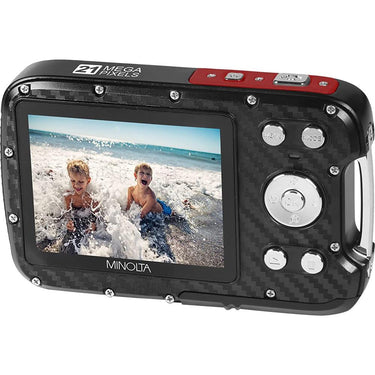 Minolta 21MP Full HD 2.8" Touch LCD Screen Waterproof Digital Camera Open Box