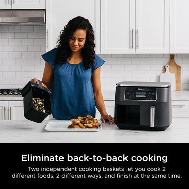 Ninja DZ201 Foodi 6-in-1 8-qt. DualZone 2-Basket Air Fryer - Refurbished