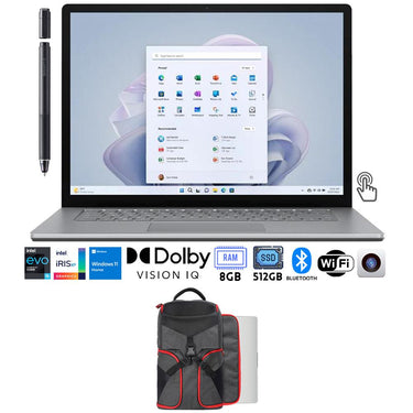 Microsoft Surface Laptop 5 13.5" Intel i5, 8GB/512GB Touch, Platinum + Accessories Bundle