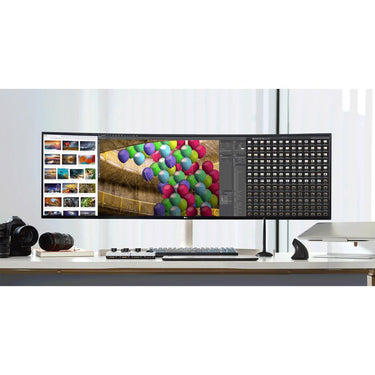 LG 49 Inch 32:9 UltraWide Dual QHD IPS Curved LED Monitor with HDR 10 - Open Box