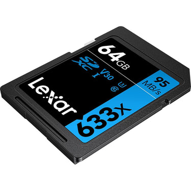 Lexar 64GB Professional 633x SDXC Class 10 Memory Card Up to 95 Mb/s Open Box