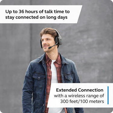 BlueParrott S650-XT 2-in-1 Convertible Bluetooth Noise-Canceling Headset - Open Box