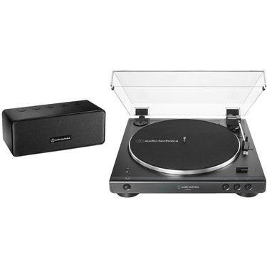 Audio-Technica AT-LP60XSPBT Automatic Wireless Turntable & Speaker System w/ Accessories Bundle