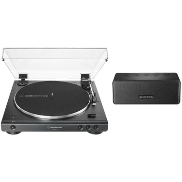Audio-Technica Automatic Wireless Turntable and Speaker Black + 2 Year Warranty