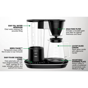 Cuisinart 12-Cup Programmable Coffeemaker, DCC-4000P1, Try New Iced Coffee Blends