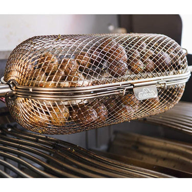 Napoleon Rotisserie Grill Basket Stainless Steel with Heat Resistant Oven Mitt