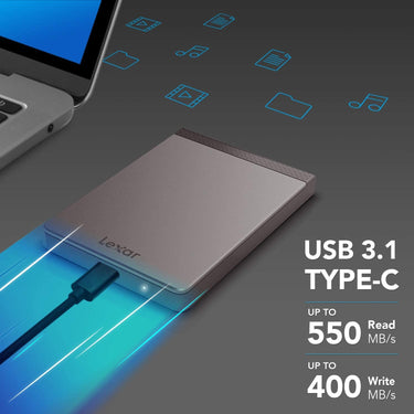 Lexar SL200 1TB Portable SSD, Up to 550MB/s Read Speed (LSL200X001T-RNNU)