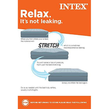 Intex 10" Twin DuraBeam Standard Prestige Downy Airbed w/ Battery Pump - 64777E
