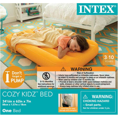 Intex Cozy Kidz Air Mattress, Yellow or Blue, Color May Vary