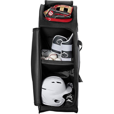 DeMarini Momentum 2.0 Series Wheeled Baseball Bag, Black - WTD9506BL