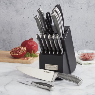 Cuisinart C77SS-15P Graphix Collection 15-Piece Cutlery Knife Block Set, Stainless Steel