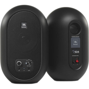 JBL 104 Compact Desktop Reference Monitors with Bluetooth, Pair (Black) - Open Box