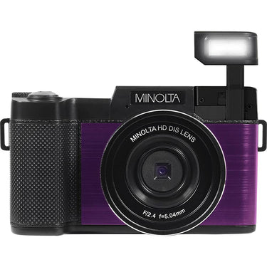 Minolta MND30 30MP 2.7K Ultra HD 4X Zoom Digital Camera (Purple) - Open Box