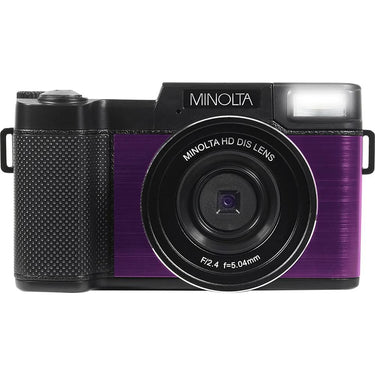 Minolta MND30 30MP 2.7K Ultra HD 4X Zoom Digital Camera (Purple) - Open Box