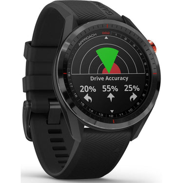 Garmin Approach S62 Ceramic Bezel w/ Black Band GPS Golf Watch + 1 Year Warranty