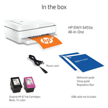 Hewlett Packard Envy 6458E Wireless Color All-in-One Printer (Factory Refurbished)