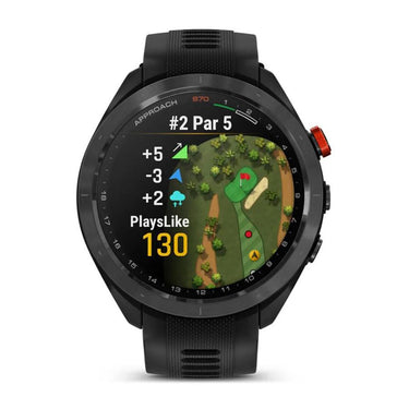 Garmin Approach S70 47 mm Premium GPS Golf Watch, Black Band with 2 YR Warranty Bundle