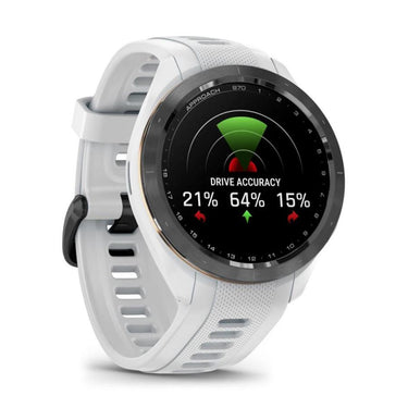 Garmin Approach S70 42 mm Premium GPS Golf Watch, White Band with 2 YR Warranty Bundle